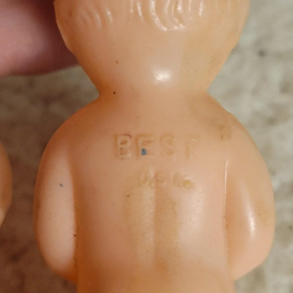 Lot of 3 1950's Hard Plastic Miniature Toy Dolls:  Best USA Baby Doll